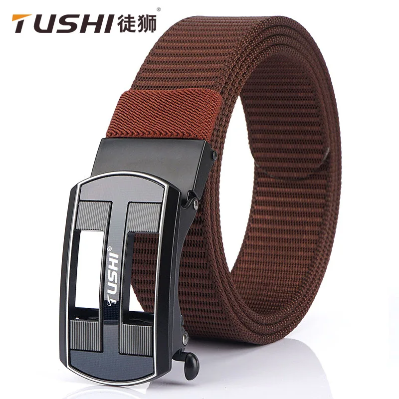 

2020 New Style 3.5 Cm Automatic Buckle Casual Versatile MEN'S Leather Belt Wicking Breathable Nylon Waistband