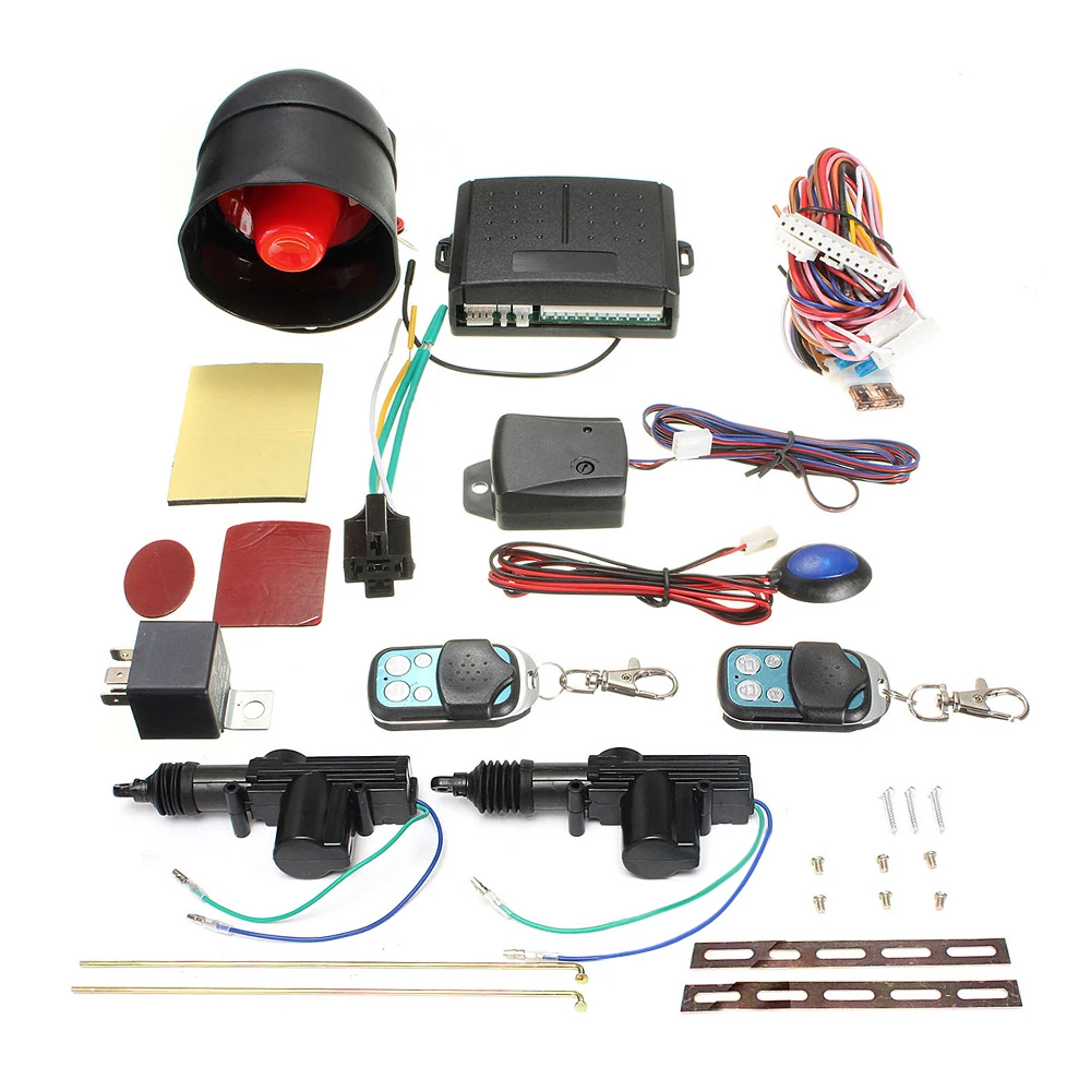 

New Universal Car Alarm Vehicle System Protection Security System Keyless Entry Siren + 2 Remote Control Fobs Hot