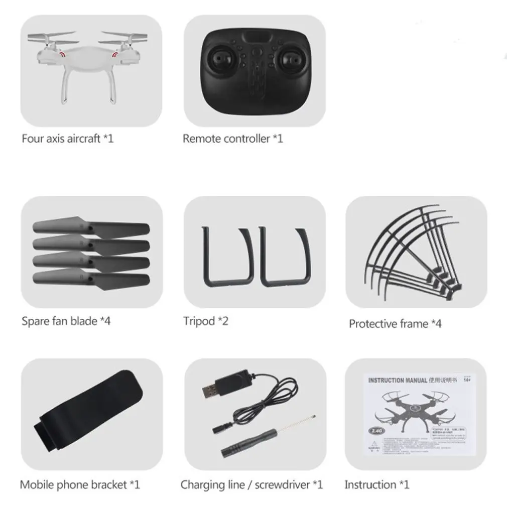 

HJ14Q FPV Drone RC Quadcopter Live Video Altitude with 1 battery 2.4GHz 4 Channels 6 Axis Gyro RC Drone
