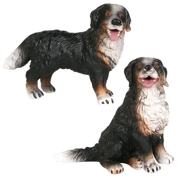 

2PCS Simulated Dog Models Plastic Pet Deocration Photo Shooting Props Door Side Ornaments for Women Girls