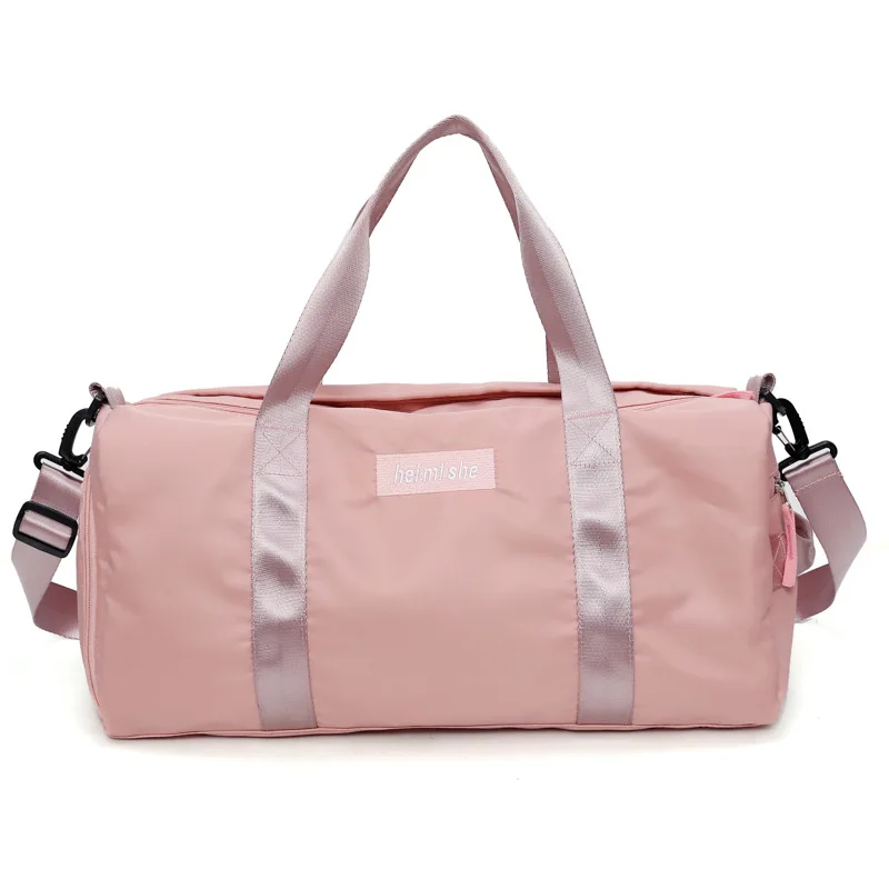 Спортивная сумка-большая сумка для поездок для женщин, сумка для йоги, сумка для тренировок на одно плечо и сумка для путешествий на коротком расстоянии - Цвет: Розовый