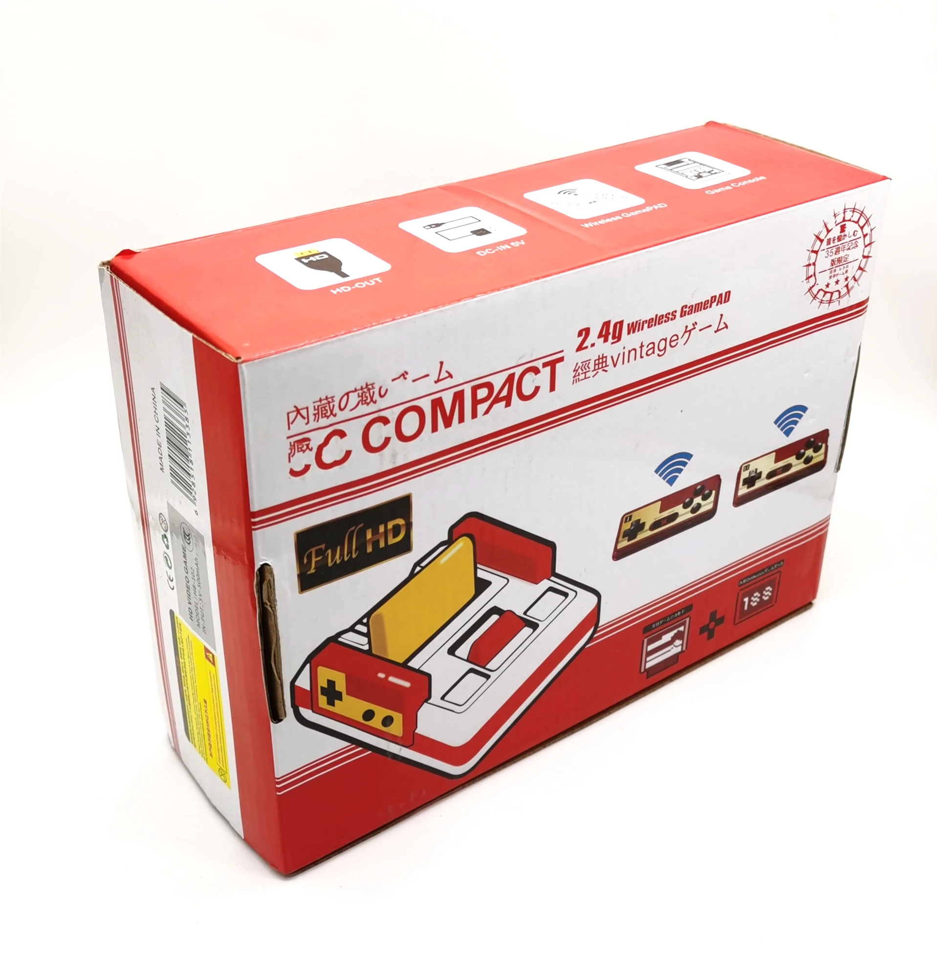 HD 레트로 TV 게임 콘솔, Nes 8 비트 게임 지지대 60 핀 카트리지, 무선 게임패드 2 개, 150 인 1 카트리지 188 내장