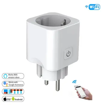 

WiFi Smart Plug Outlet Wireless Power Socket Smart Life/eWeLink Remote Control Work With Alexa Google Home No Hub Required EU