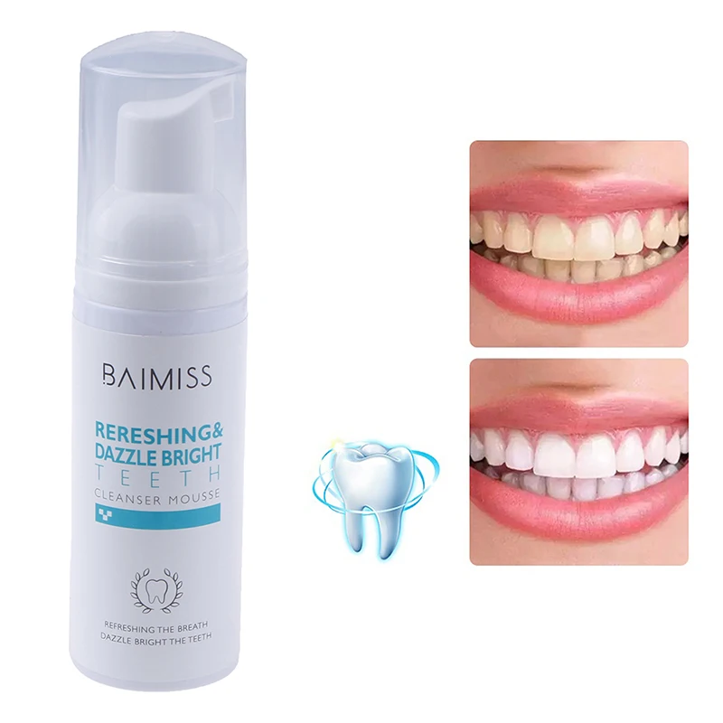 1pcs Fresh Shining Tooth-Cleaning Mousse Toothpaste Teeth Whitening Oral Hygiene Removes Plaque Stains Bad Breath Dental Tool