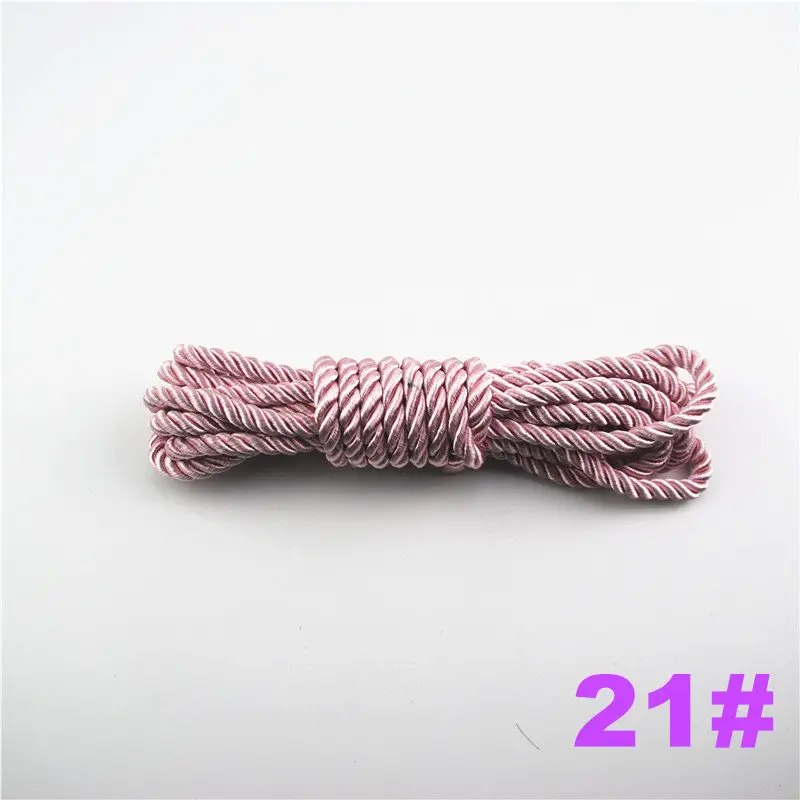 FASMILEY DIY Cord Jewelry findings 5 мм плетеная веревка мульти сплошной Цвет витая нить DIY аксессуары строка поставляет 100 м DS220 - Цвет: 21