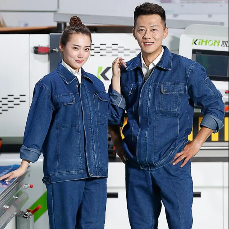 Cotton Denim Mens Coat Jeans Pants 2pcs 