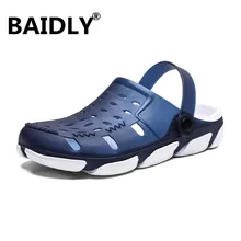 Летние мужские сандалии EVA; легкие пляжные шлепанцы для мужчин; унисекс; садовые Туфли-сабо; Sandalias De Hombre De Cuero