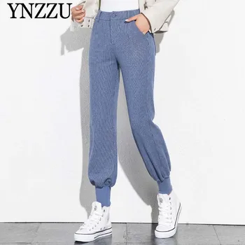 

Vintage Women Lantern pants Large size 2019 Autumn Winter Loose Fashion Female trousers Solid color Harem pants YNZZU YB390