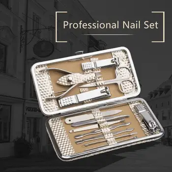 

12pcs Stainless Steel Nail Clipper Compact and Portable Carry Convenient Cuticle Manicure Pedicure Dead Skin Remover