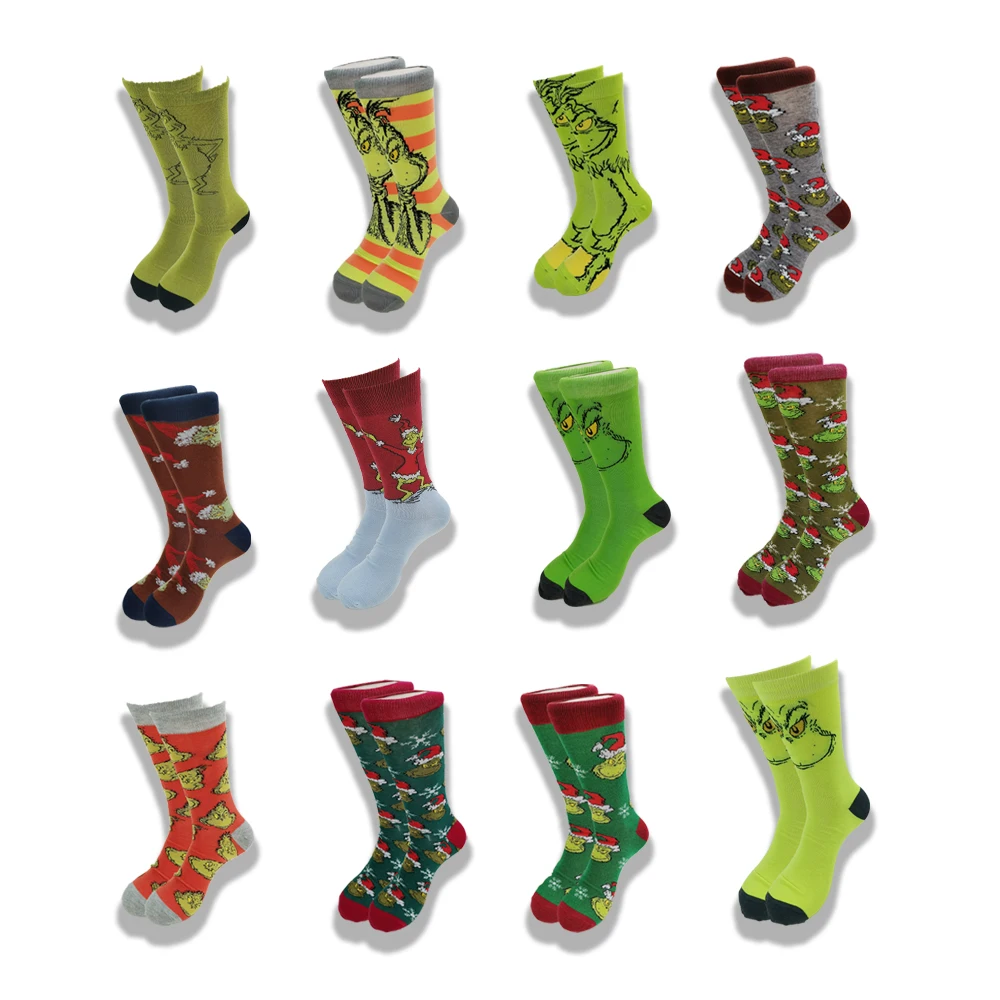Cotton Down Yarn men and Women's Socks Spring Autumn Winter Wear Funny Anime Avatar Skateboard in the tube socks | Мужская одежда