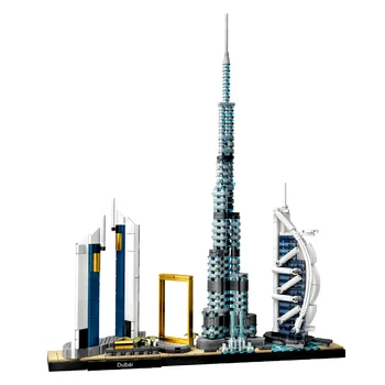 

New 2020 Architecture Skyline Collection Dubai City Building Blocks Kit Bricks Classic Model Kids Toys For Children Gift