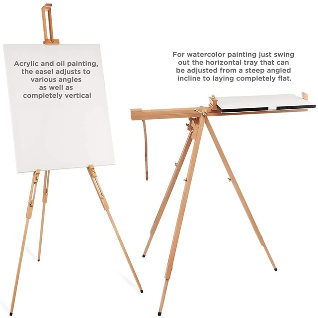 5pcs Artist Wooden Easel Wood  Adjustable Artist Easel Stand - Beech Wood  Portable - Aliexpress