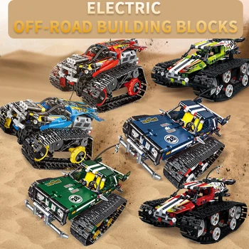

Technic RC Tracked Stunt Vehicle Creator APP Remote Control Car Building Blocks Bricks DIY Toys Gifts For Children Kids