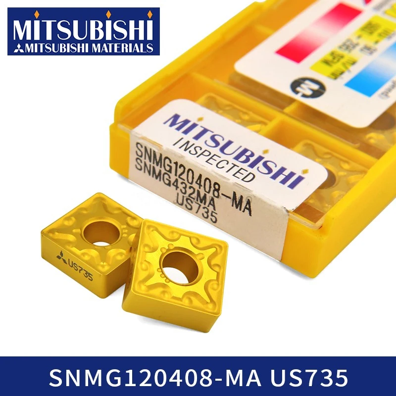 Mitsubishi SNMG120404-MA US735 твердосплавные вставки токарный инструмент держатель SNMG120408 SNMG120412 токарный станок с ЧПУ машина из нержавеющей стали