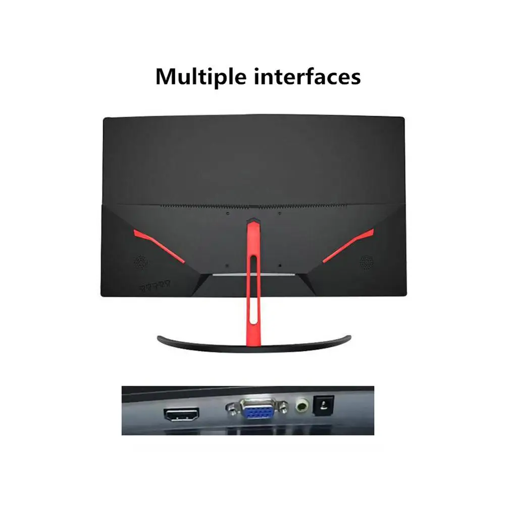  Wearson 32 inch Curved Gaming Monitor LCD 2mm Side Bezel-Less HDMI VGA input Eye Care Flicker Free