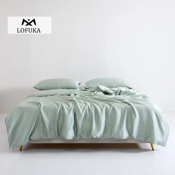 

Lofuka Women Fruit Green 100% Silk Bedding Set Beauty Healthy Silk Queen King Quilt Cover Set Bed Sheet Fitted Sheet Pillowcase