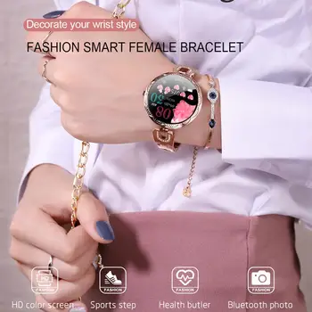 

2020 new Smart watch Women 2.5D tempered glass Smartwatch Wristband Bracelet Heart rate & Blood pressure