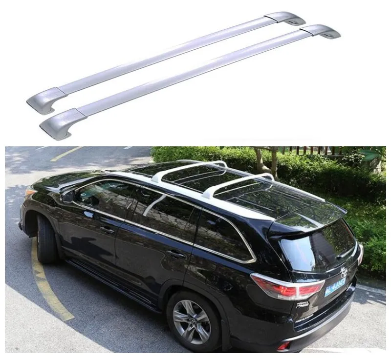

High quality Aluminum alloy Roof Racks Luggage Rack Crossbar Fits For Toyota HighLander 2009-2017