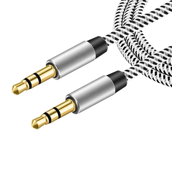 

1m Jack Car Audio Cable 3.5 mm Car Accessories for granta skoda yeti lada priora kia rio k2 mazda peugeot 308