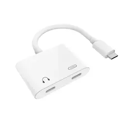 Адаптер type C 3A для быстрой зарядки 2 в 1 разветвитель двойной USB C аудио зарядное устройство адаптер для Google Pixel 3 для iPad 2018 для huawei 822 #2