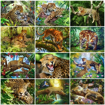

Evershine 5D DIY Diamond Painting Leopard Full Square Diamond Embroidery Animal Rhinestones Art Home Decor Gift