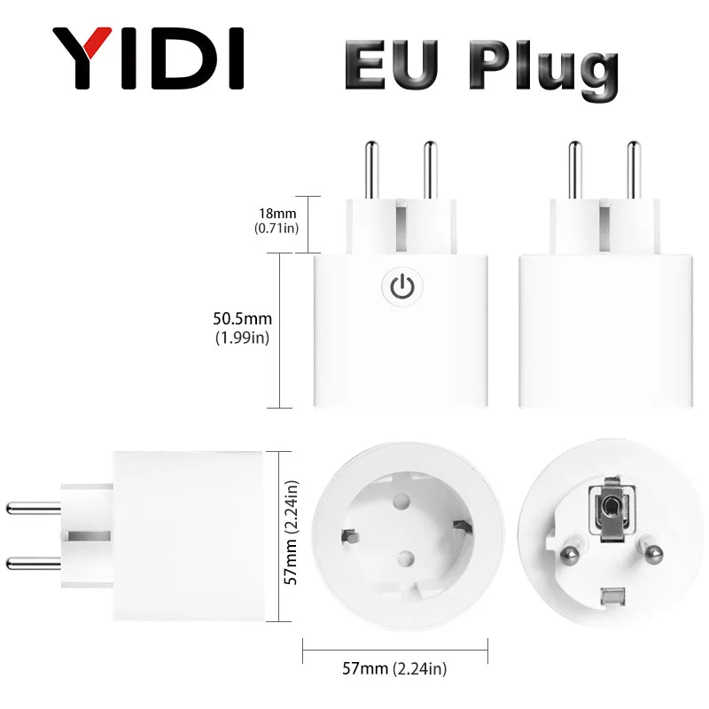 Великобритания, ЕС, США, Wifi интеллектуальная розетка, электрическая стена, Gsm розетка, розетка, таймер, голосовое управление - Тип: EU Plug