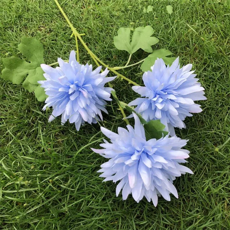 20pcs Fake Single Stem Dahlia(3 heads/piece) 23.62" Length Simulation Epiphyllum for Wedding Home Decorative Artificial Flowers