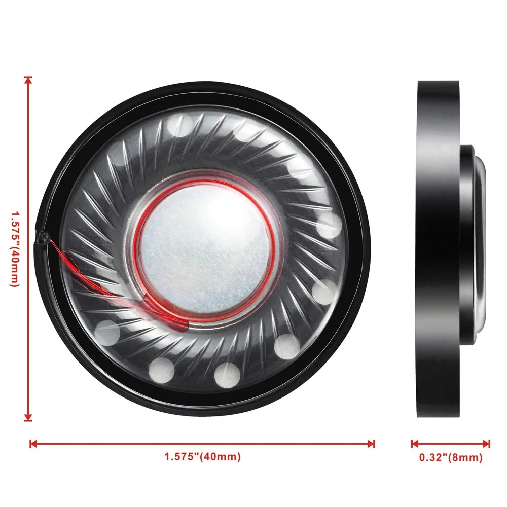 40mm DIY Replacement Speaker Unit Driver For Urbanears Zinken DJ 2 ADV Humlan Wireless On-Ear Bluetooth Headphones