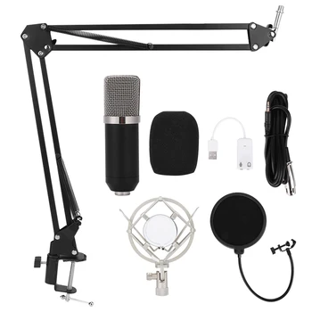

BM700 Professional Live Streaming Microphone Suspension Microphone Kit Studio Recording Live Broadcast Condenser Microphone Set