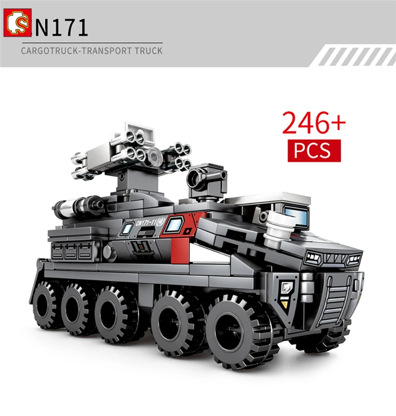 200+PCS Compatible LegoINGlys Bricks Boys Christmas Gift Toys Building Blocks Educational Crane Cargo Truck Transport Car Block (2)
