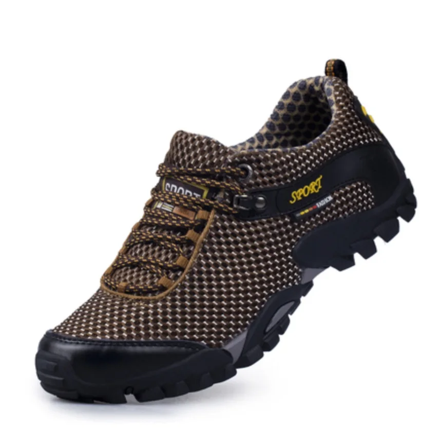 Воздухопроницаемые кроссовки для мужчин для отдыха на природе, восхождения, пешего туризма обувь мужская тактическая походная обувь мужские походные кроссовки летняя уличная походная обувь - Цвет: GREY