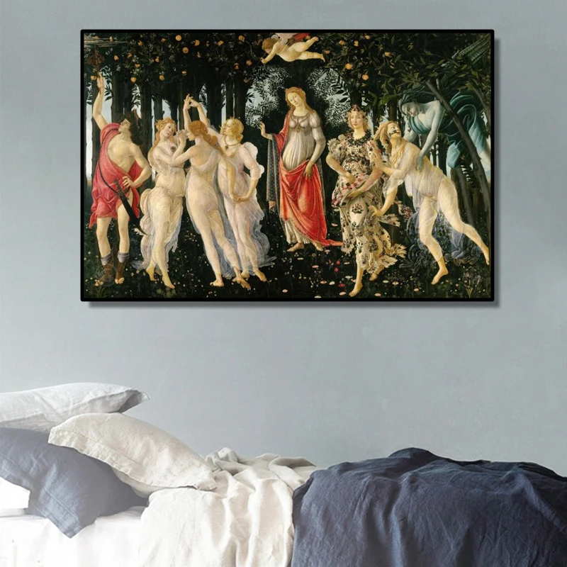 Известная картина Весенняя от Sandro Botticelli холст живопись плакаты и принты