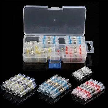 

50/75/100/250pcs Electrical Wire Connectors Insulated Solder Sleeve Tube Heat Shrink Solder Terminal Waterproof Butt Connectors