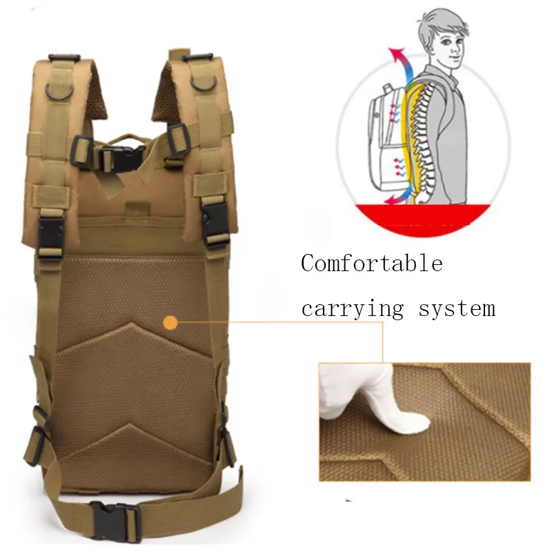 Открытый военный тактический рюкзак для мужчин и женщин водонепроницаемые спортивные дорожные рюкзаки для альпинизма кемпинга туризма военно-спортивный камуфляж сумки
