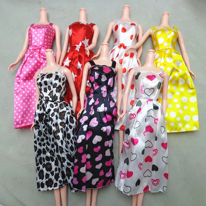 

7 Item/Set Doll Accessories Mix Fashion Cute Dress Bjd Doll Clothes Suits DIY Makeup Educational Toys For Children Girl's Gifts
