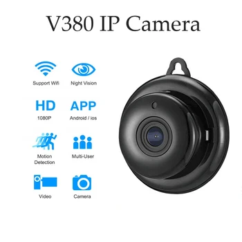 

IP Camera Wifi Mini HD1080P Home Security Wireless Small CCTV Infrared Night Vision Motion Detection SD Card Slot Audio V380 APP