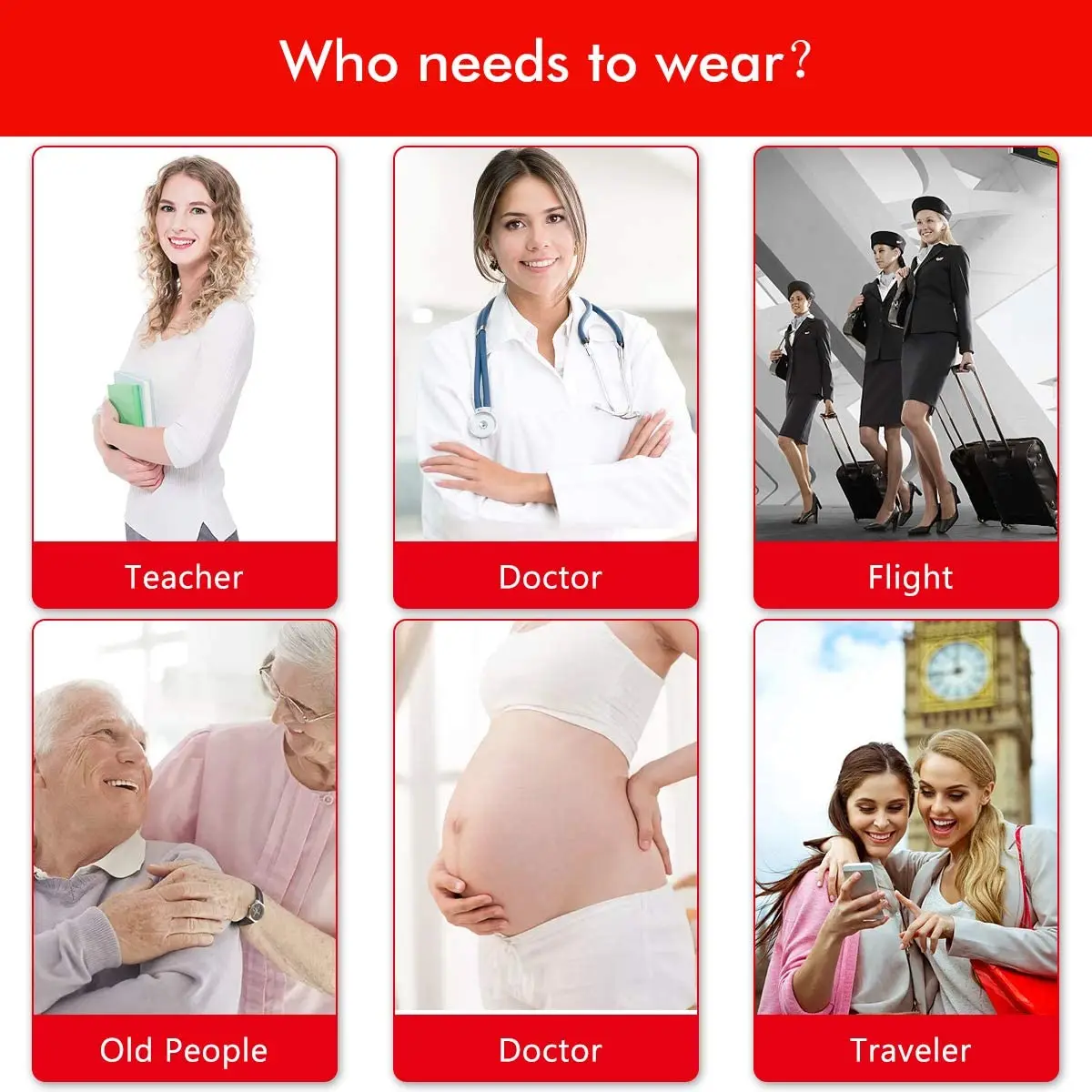 Medical Stocking Compression Stockings Women 20-30 mmHg Graduated Support Socks DVT Maternity Pregnancy Varicose Veins