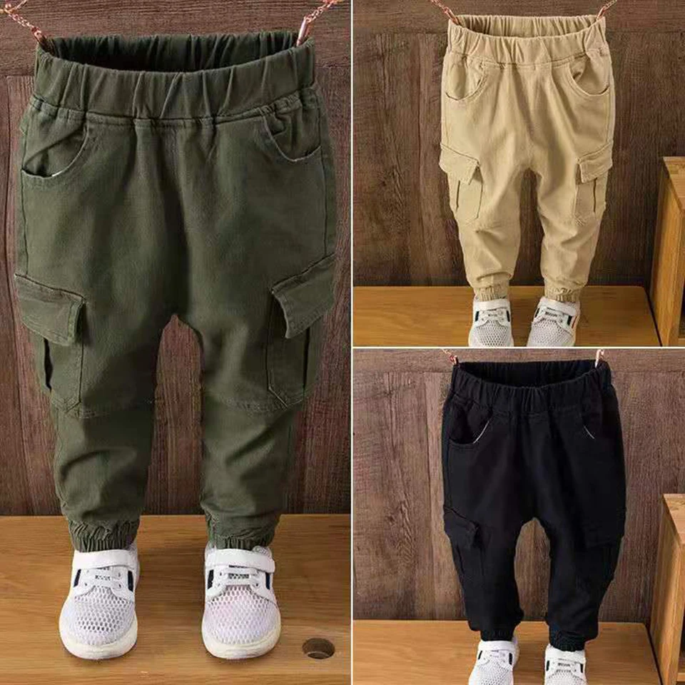 

New 2019 kids Boy Pants 3T 4 5 6 7 8 9 10 11 12 Years Fashion Solid Color Boys Sport Casual Pants Mid Waist Children Trousers
