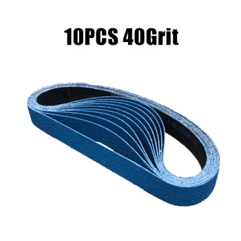 

10Pcs 20*520mm Abrasive Belt Sanding Band Zirconia Sander File Sanding Belts 40/60/80/120 Grit For Belt Sander