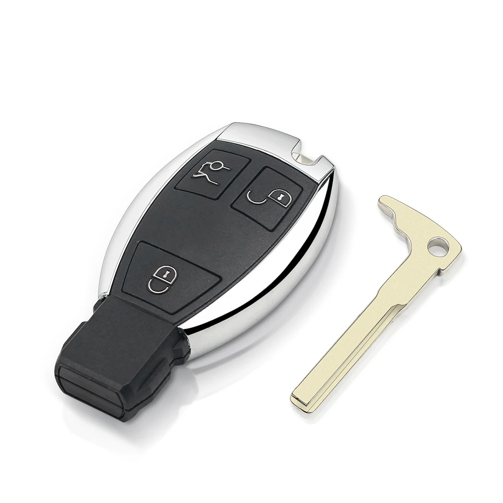 Dandkey 3 кнопки для ключа Mercedes BENZ SMART Key FOB удаленный корпус хромированный чехол S SL ML