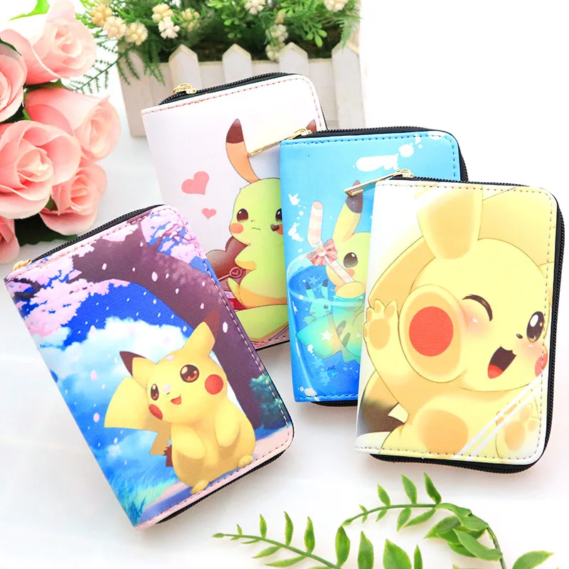 TAKARA TOMY Аниме Покемон короткий кошелек Пикачу Eevee Snorlax искусственный сумочки