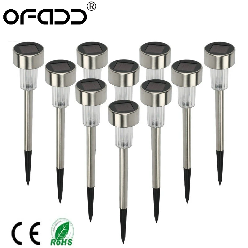 Outdoor Solar Light Colorful Changing Lawn Garden Lamp Waterproof Stainless Steel Yard Path | Лампы и освещение