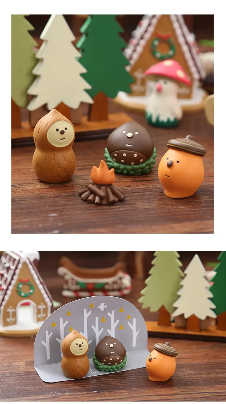 Креативный милый Ежик гриб Снеговик миниатюрные фигурки сказочные садовые украшения Рождественские украшения для дома аксессуары