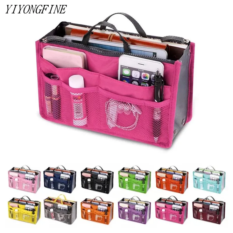 

Women Nylon Cosmetic Bag Travel Organizer Portable Beauty Pouch Functional Bag Toiletry Make Up Makeup Organizers Phone Bag Case