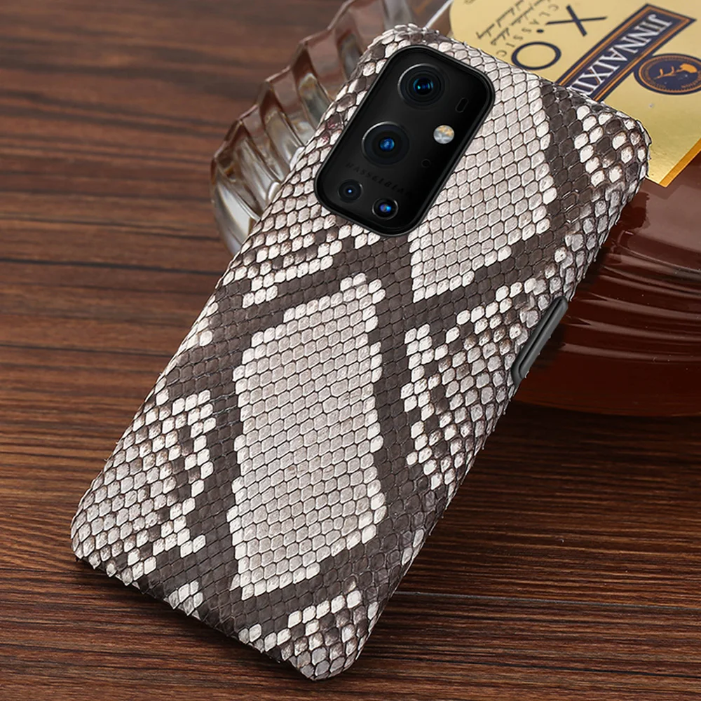 

Genuine Python Leather phone case for Oneplus 11 8 9 Pro 9R 10R 11R Ace 2 9RT 10T 10 Pro 7 Pro 6 Snakeskin Cover For One Plus 7T