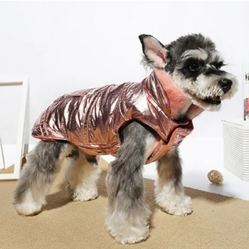 

Pet Dogs Clothes Apparel Solid Colored Winter Warm Outdoor Jacket With Fluffy Collar For Medium Large Dogs Labrador Samoyed