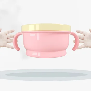 

Large Capacity Silicone Snack Bowl Soft Baby Lid Snack Cup With 2 Handles No Spill Cereal Container Dispenser