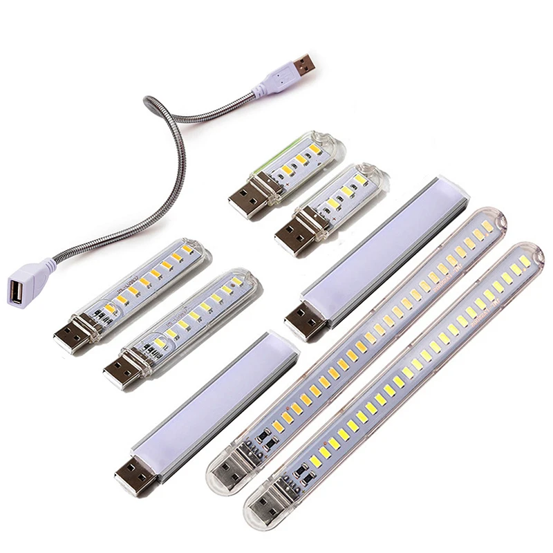 Мини Портативный светодиодный ночник с USB 5 В 3 8 12 24 5730 сенсорный светильник