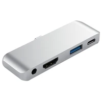4K per adattatore type-c multi-port compatto PD ricarica forte compatibilità Hub USB lega di alluminio stabile portatile Pro