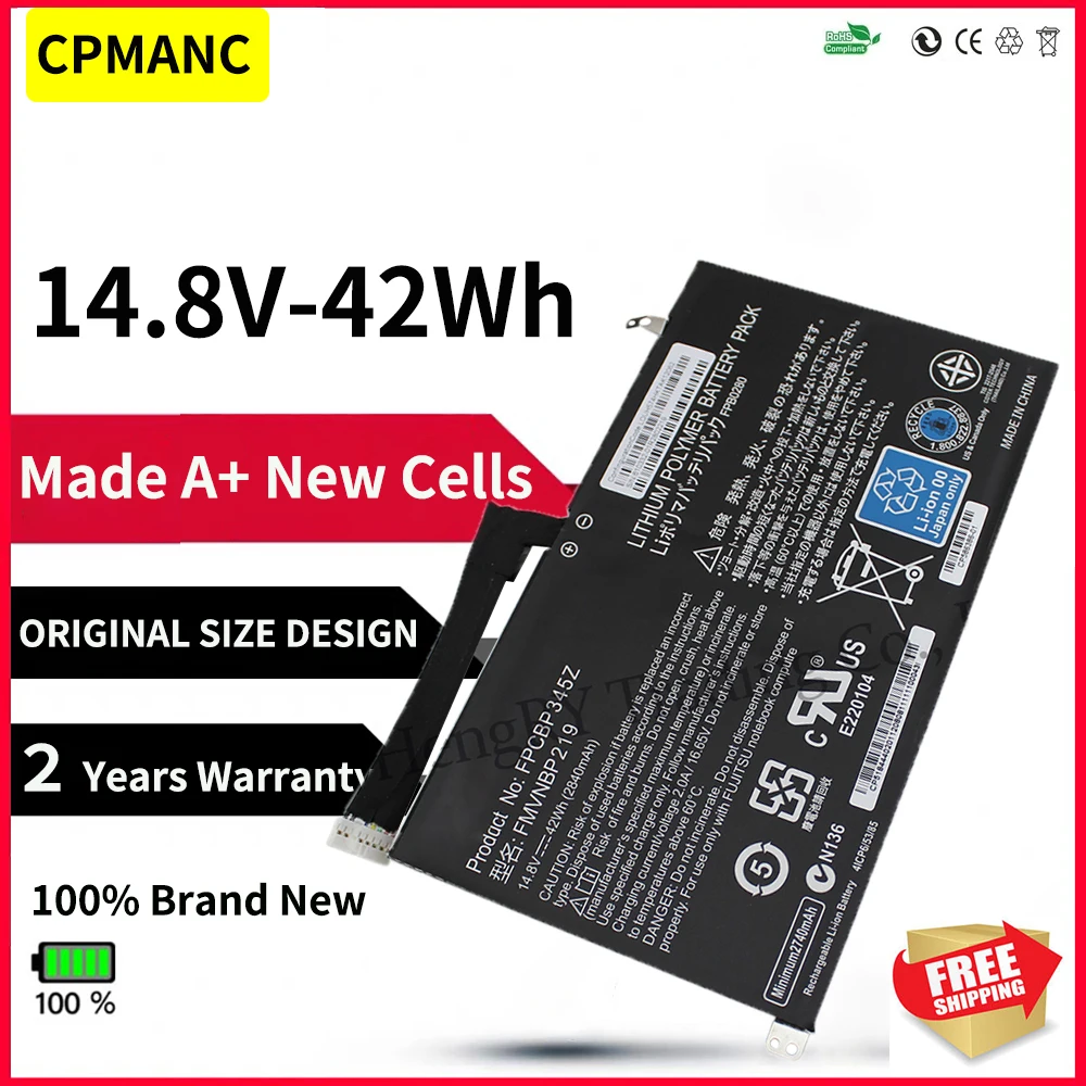 Новый аккумулятор FPCBP345Z для ноутбука Fujitsu LifeBook UH572 UH552 Ultrabook FMVNBP219 FPB0280 14 8 в 2840 мАч |